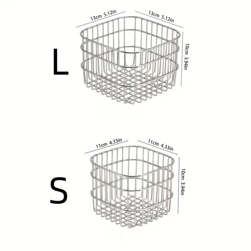 Rustfrit stål Comestic Tools Opbevaringskurv Multi-Purpose Makeup Børster Hudplejeværktøj Parfume Organizer Kosmetisk Sorteringsboks — image 2