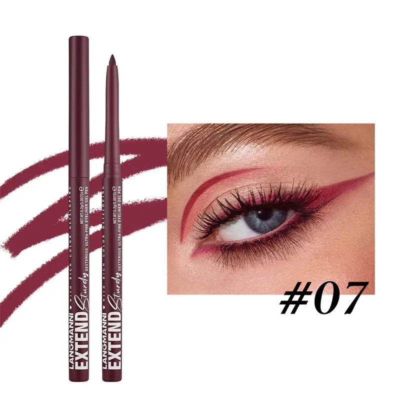 Wasserdichter Eyeliner-Gelstift, goldbraun, liegender Seidenraupenstift, weich, leicht zu tragen, hochpigmentierter, mattierter Eyeliner, dauerhaft glänzendes Augen-Make-up — image 12