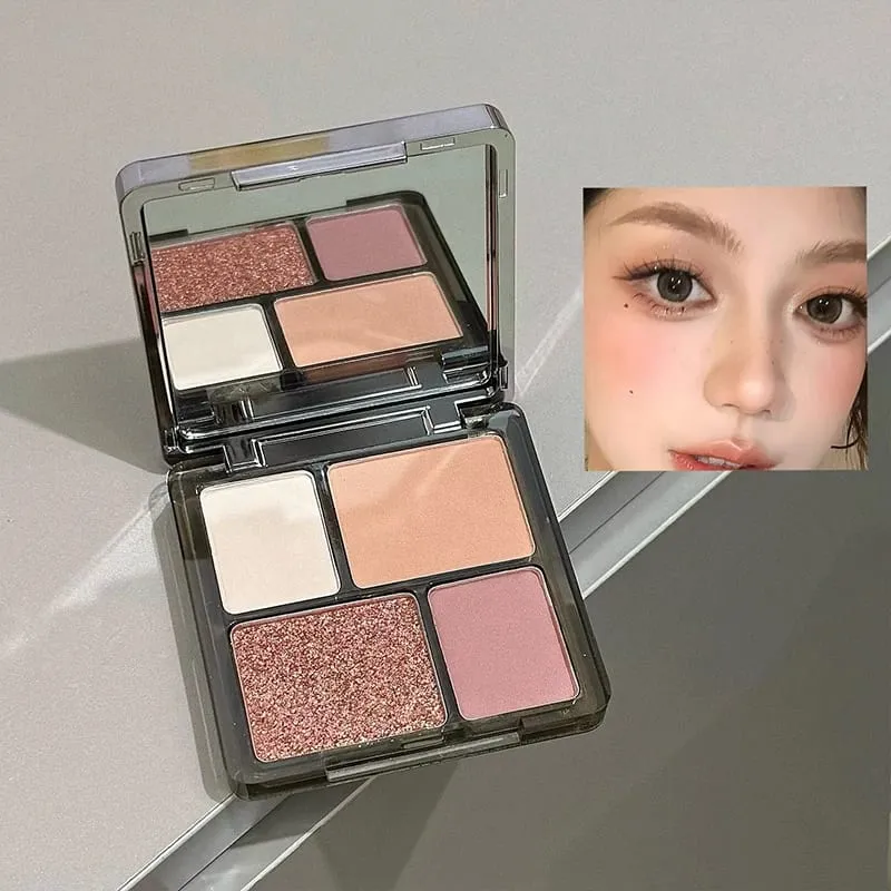 ART VALUE Makeup-sæt inkluderer 4 Lip Mud 1 Face Blush 1 Presset Powder 1 Eyesshadow Palette 1 Highlighter Powder 8 STK Kosmetik