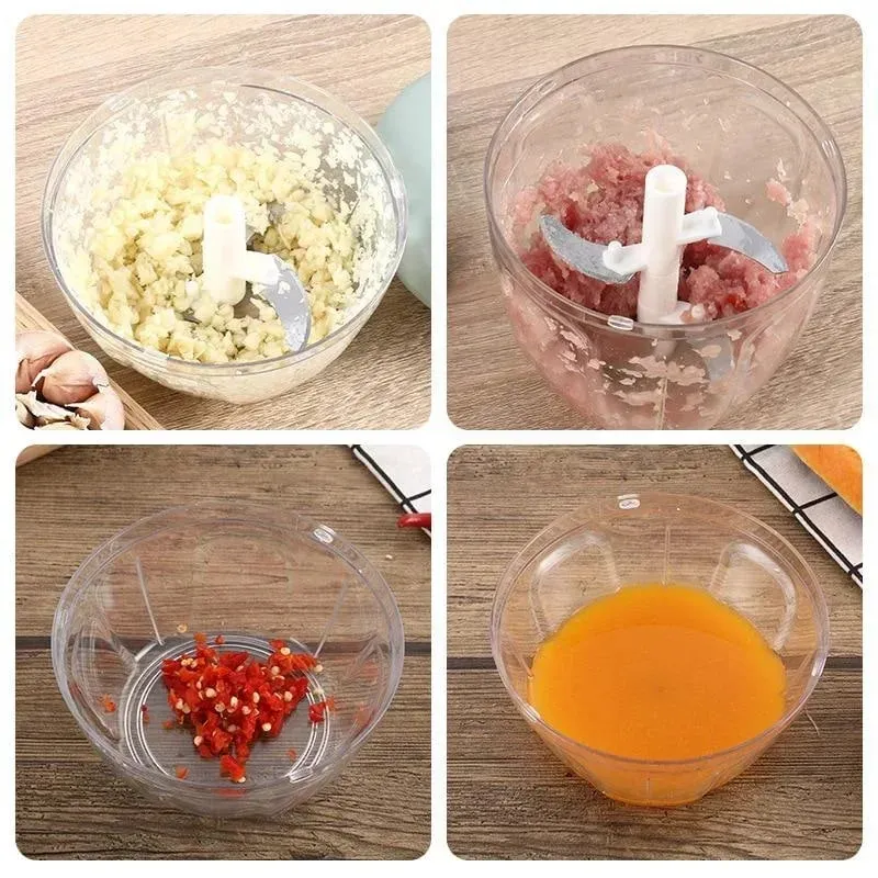 Nuovo Frantoio Verdura Cipolla Taglierina Da Cucina Accessori Da Cucina 500/900ML Manuale Tritacarne Aglio Chopper Ruotare GarlicPress — image 6