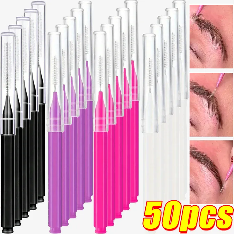 Di Động Mini Kẻ Lông Mày Dùng Một Lần Lông Mi Brow Nâng Bàn Chải Applicators Làn Mi Nối Dài Lược Làm Đẹp Dụng Cụ Trang Điểm — image 1
