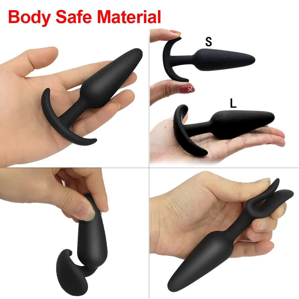 Soft Silicone Dildo Anal Plugs Anal Dilator Prostate Massager Vaginal Stimulator Adult Sex Toys For Men Women Gay Anal Trainer