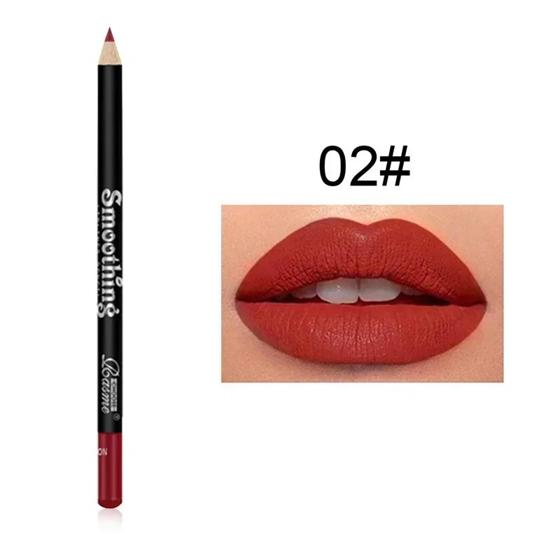 12 Color Matte Lipliner Pencil Long-Lasting Waterproof Plumping Stain Lipstick Natural Brown Lip Liner Professional Makeup — image 9