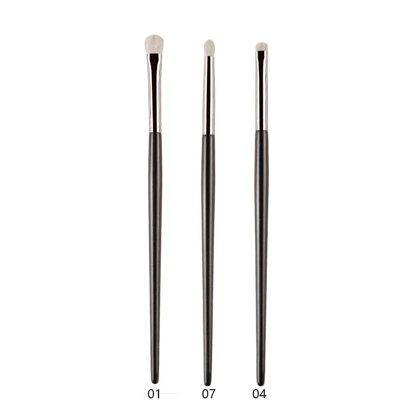 1pc White Pony Hair Ombretto Pennelli per trucco Piccola sbavatura Precisione Piega Dettaglio Smussatura Ombretto Pennello per trucco Liner Labbro