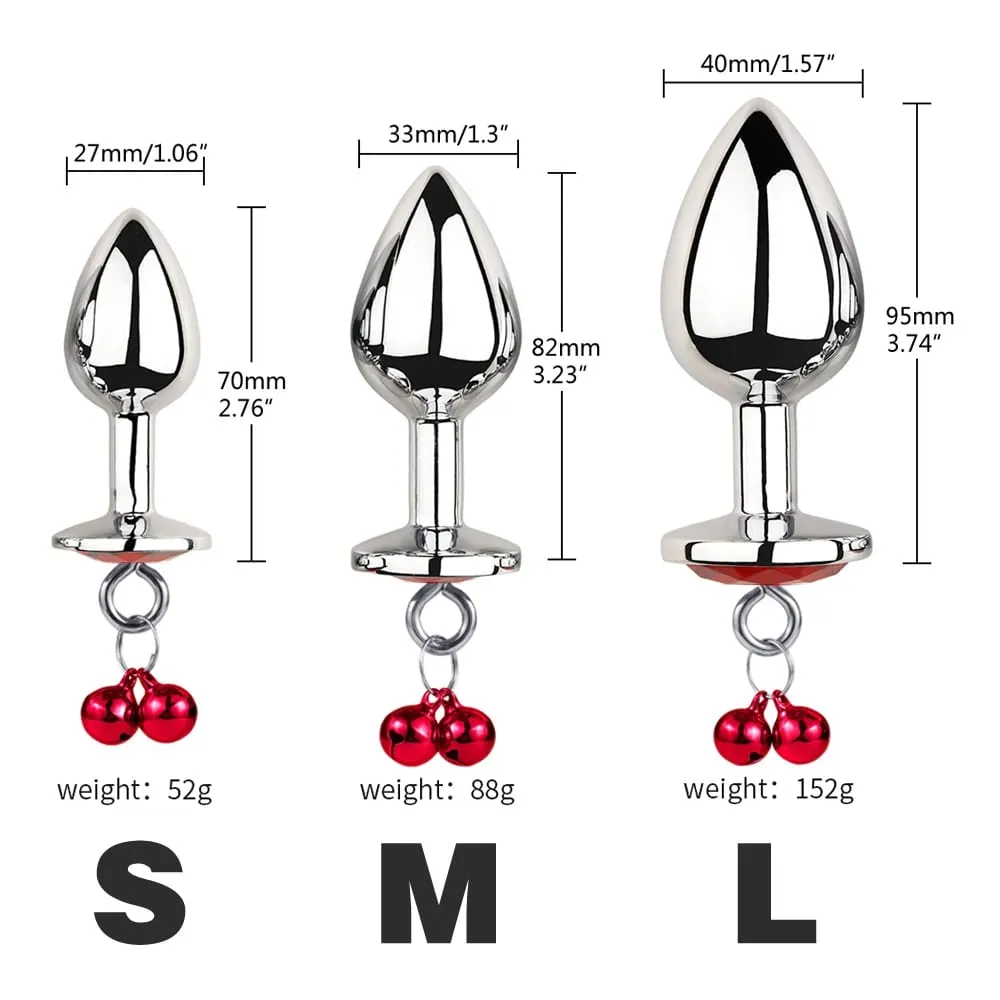 1 stk Metalklokker Analstik Tre størrelser Analstik Butt Plug G-Point Massage Analmotion Onani Udendørs Dildoer Sexlegetøj — image 2