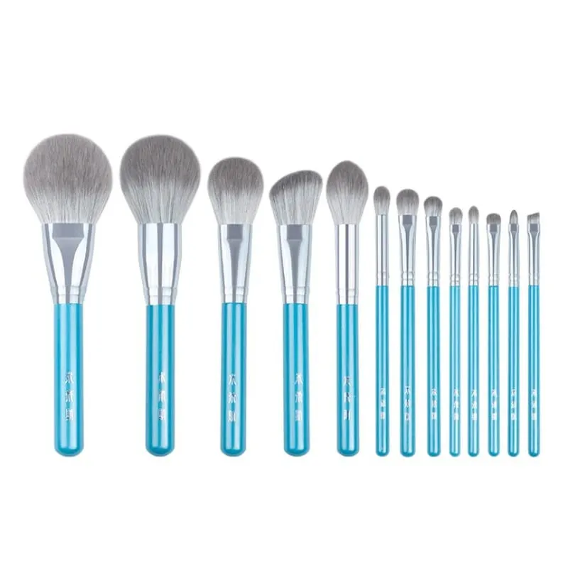 13 teile/satz Blau Make-Up pinsel set Weiche Pulver sculpting fundament lidschatten Concealer detail augenbraue Make-up pinsel kit