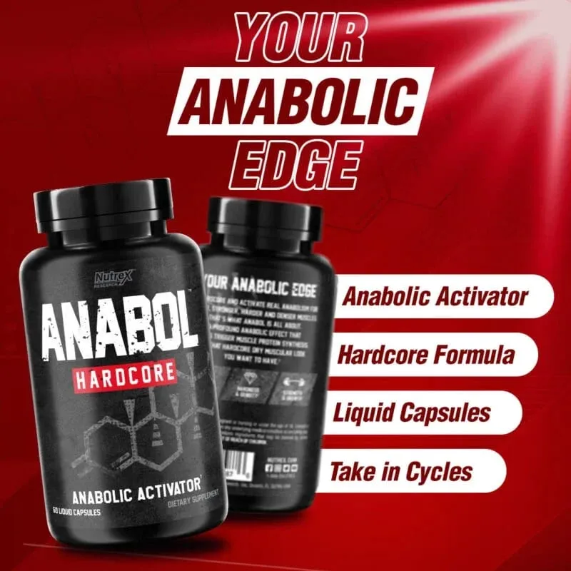 Anabol Hardcore - Muscle Supplement Dietary Capsules Lean Muscles Strength Growth Repair Recovery 6-Keto-Diosgenin Acetate — image 5