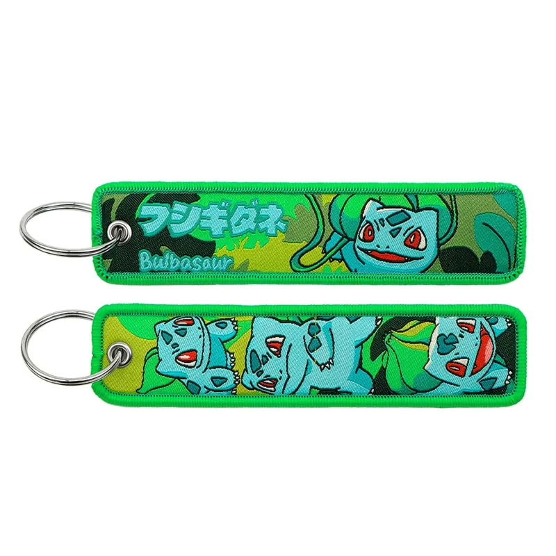Pokémon Anime elfe monstres porte-clés pour voitures sac à dos porte-clés broderie porte-clés étiquette Jet accessoires cadeaux 1 pièces