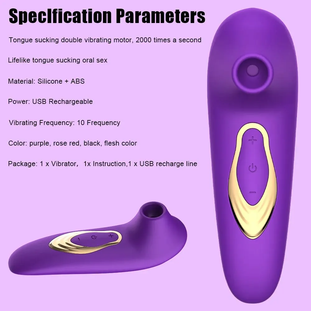 Leistungsstarker Vakuumimpuls Klitorissauger Vibrator Nippel G-Punkt Oralmassagegerät USB wiederaufladbar Wasserdichtes Sexspielzeug für Erwachsene für Frauen — image 4