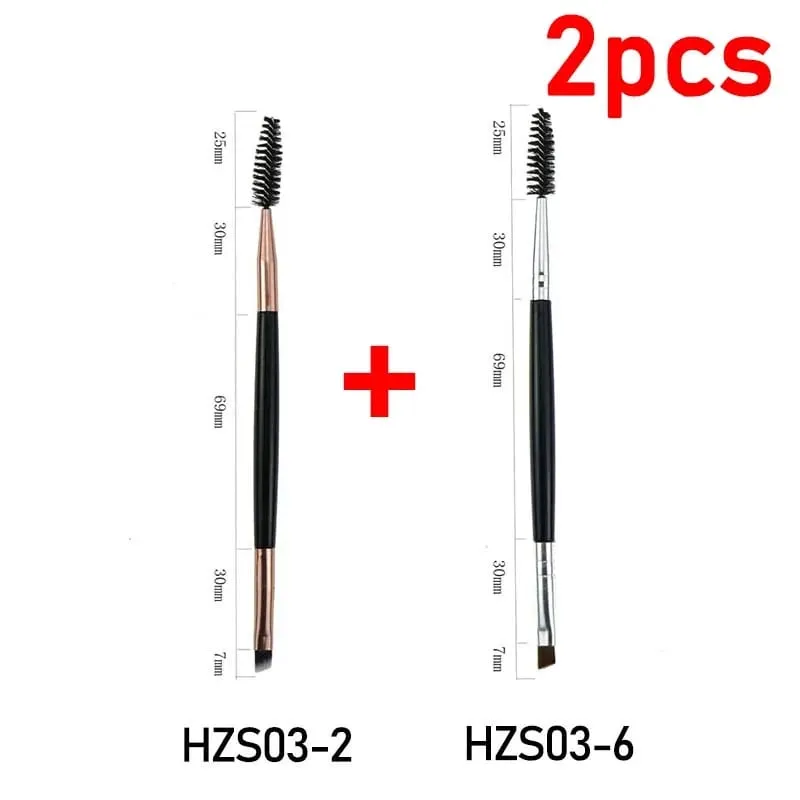 Nuovo Pennello per sopracciglia Pennello per eyeliner per sopracciglia Pennello per correttore Pennelli per trucco professionale Microbrashi per ciglia HZS03 — image 14