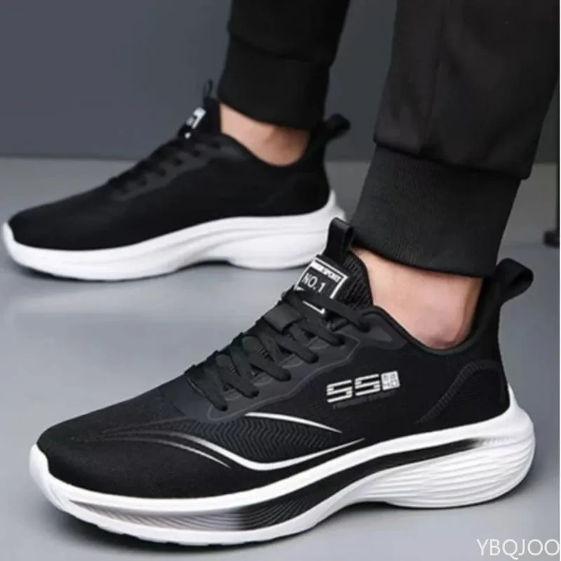 Forår sommer nye mænd afslappede komfortable sko enkle snørebånd Lette herresneakers moderigtige alsidige løbesko — image 1