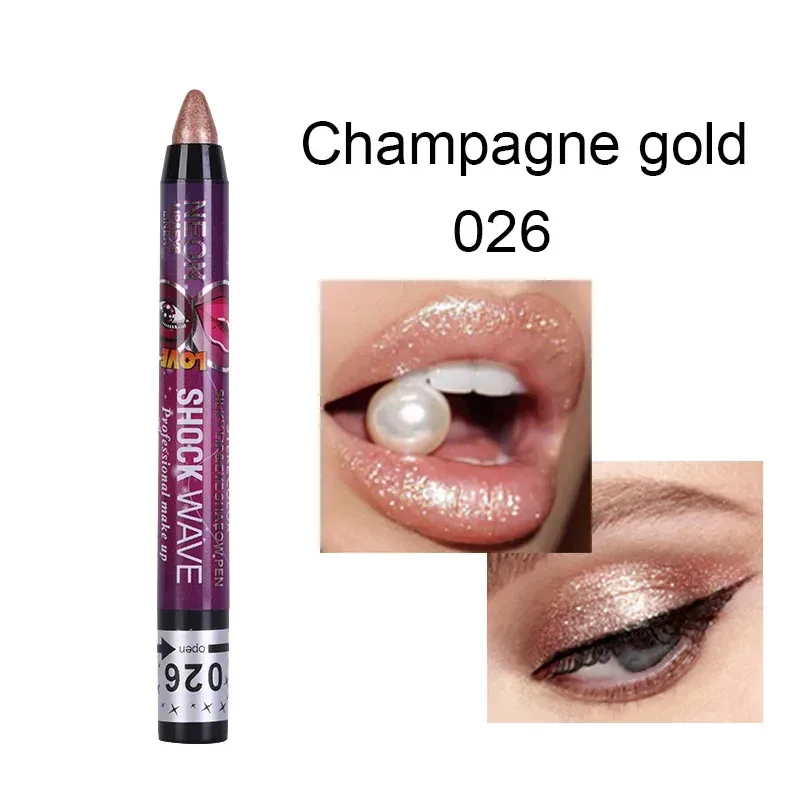 2 In 1 Eyeshadow Lipstick Stick Pencil Waterproof Glitter Matte Eye Shadow Makeup Pigment Eyeshadow Pen