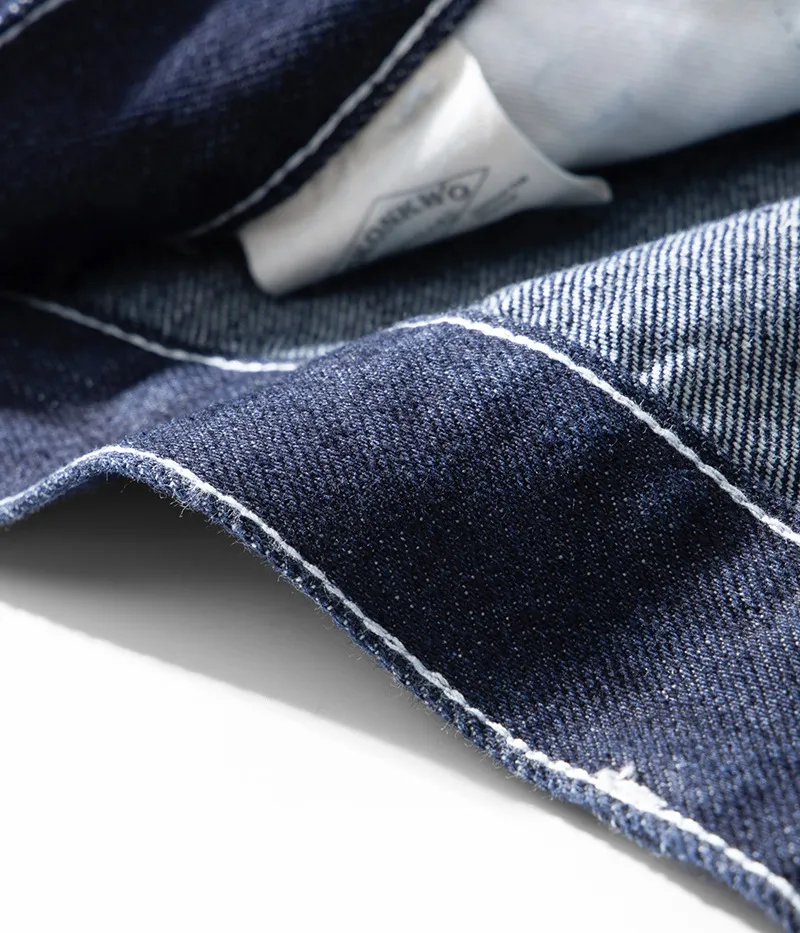 American Vintage Raw Denim Rail Worker Jeans - Americana Multi-Pocket Striped Work Pants / Outdoor Utility Trousers OKONKWO — image 6