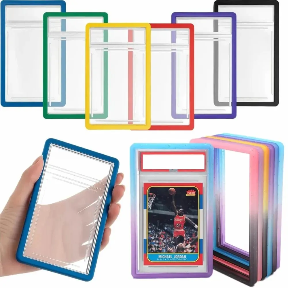 35PT Grade Graded Card Slab Gradient Silicone TPU Bumper Case Guard Protector voor sportspel Pokemon Card Display Sleeves Skin — image 1