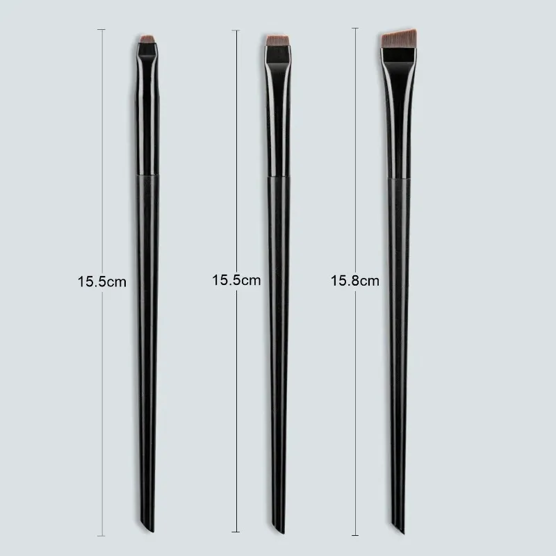 3 Teile/satz Klinge Eyeliner Pinsel Augenbraue Pinsel Tragbare Flache Fein Eye Liner Stirn Kontur Make-Up Pinsel Bilden Werkzeug Großhandel 2025 — image 4