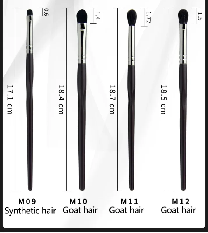 4 ชิ้นผมสัตว์อายแชโดว์แปรงแต่งหน้าอายแชโดว์ Brow Make Up แปรงผสม Crease คอนซีลเลอร์เครื่องมือความงามขั้นพื้นฐานอุปกรณ์เสริม — image 5