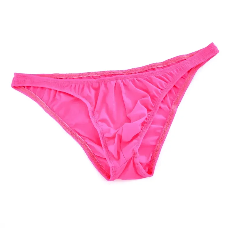 Rosa Herren-Slips, Nylon-Spandex, bequeme, atmungsaktive Unterhose mit niedriger Taille, schnell trocknende Herren-Bikini-Unterwäsche aus Eisseide — image 22