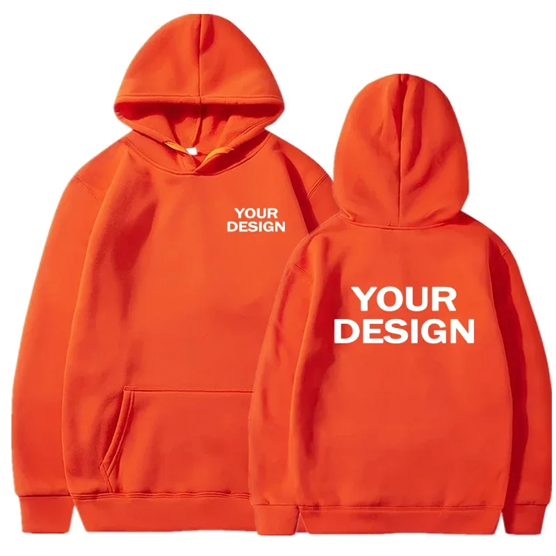 Customized printed men's and women's hoodies, loose casual solid color hoodies, personalized street long sleeved sweatshirts — image 13