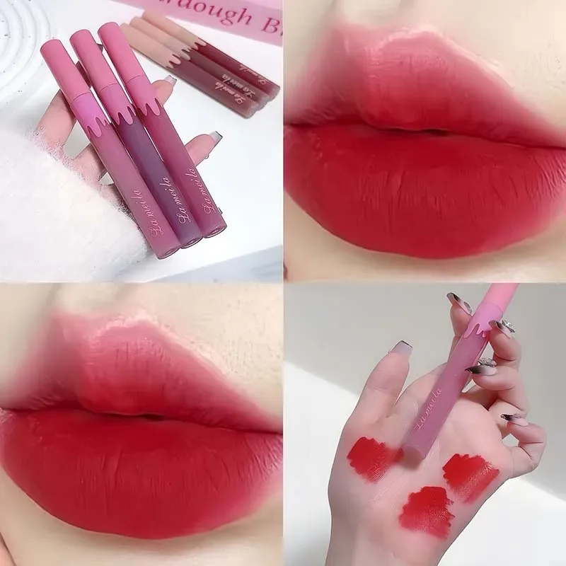 6 สี Velvet Matte Lip Gloss กันน้ำ Non Stick Cup Silky Matte Hawthorn Red Lipgloss เซ็กซี่ Lip Makeup ราคาถูกลิปสติกเครื่องสำอาง — image 8