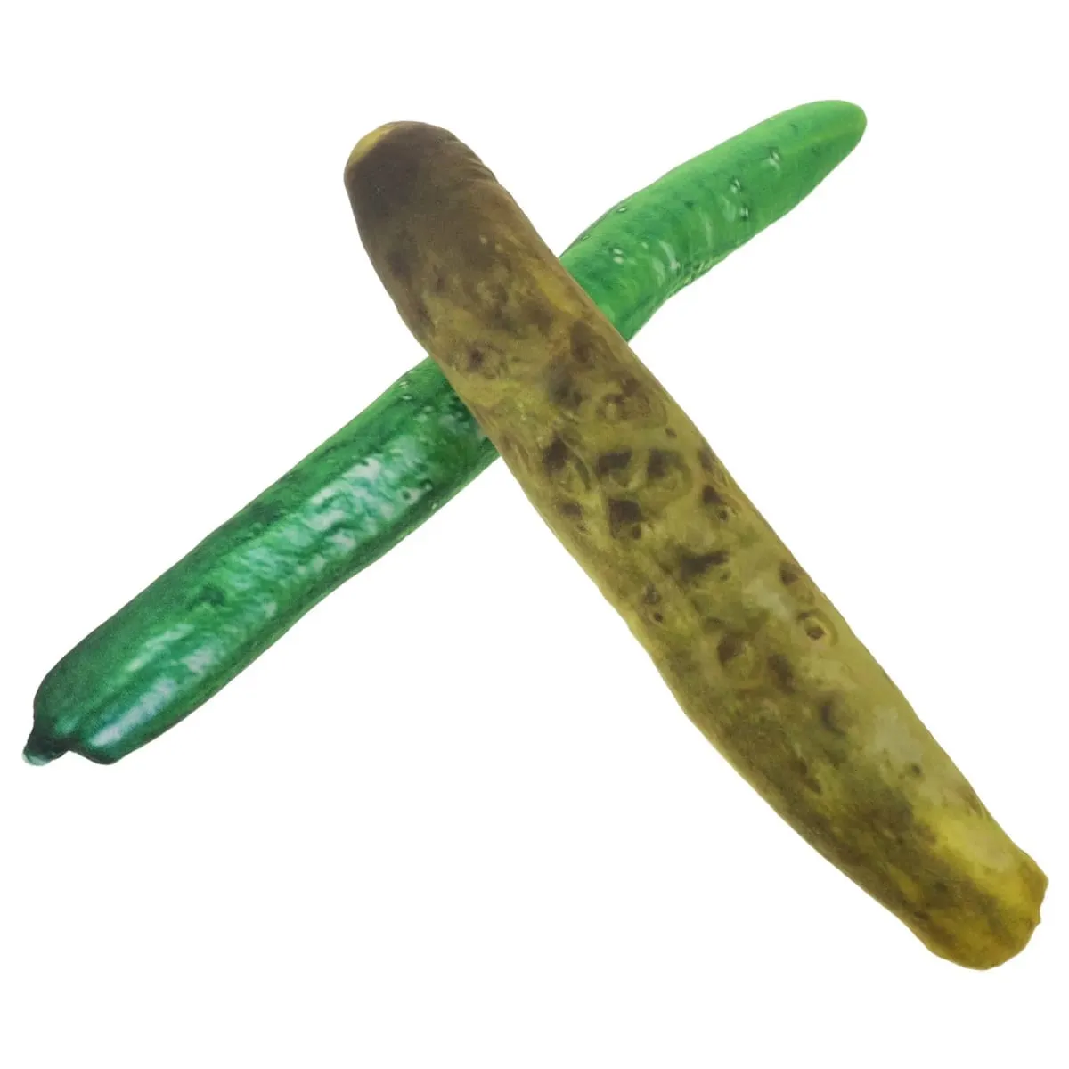 2 pezzi cetriolo sottaceto morbido cuscino cuscino alimentare per cartoni animati arredamento creativo cuscini di supporto per la schiena lombare zucca gialla farcita divertente — image 2