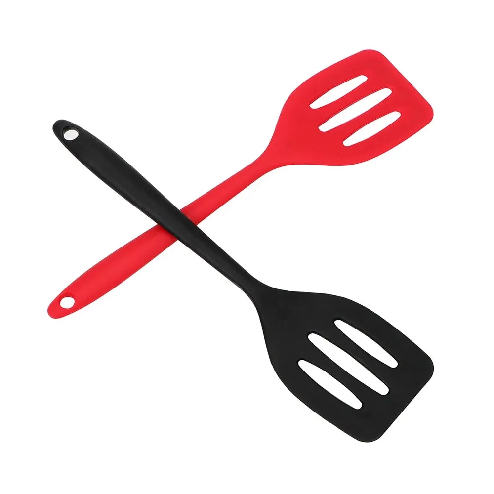 Gadget Peralatan Dapur Wajan Penggorengan Ikan Telur Sendok Turner Berlubang Sekop Goreng Peralatan Memasak Spatula Turner Silikon — image 2