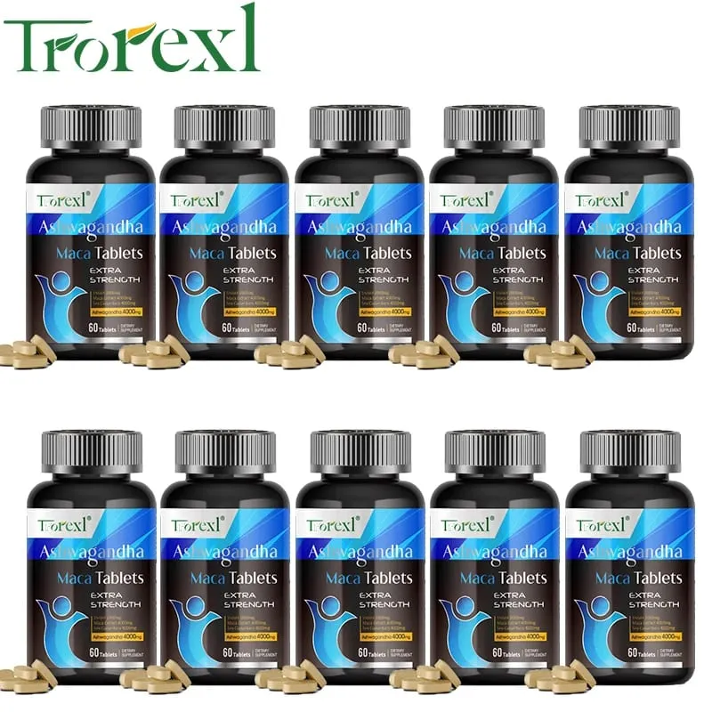 Ashwagandha Maca เม็ดอาหารเสริมเสริมชายปรับปรุงพลังงานและความอดทนส่งเสริมขนาดรองรับศักยภาพสูงสุด — image 9