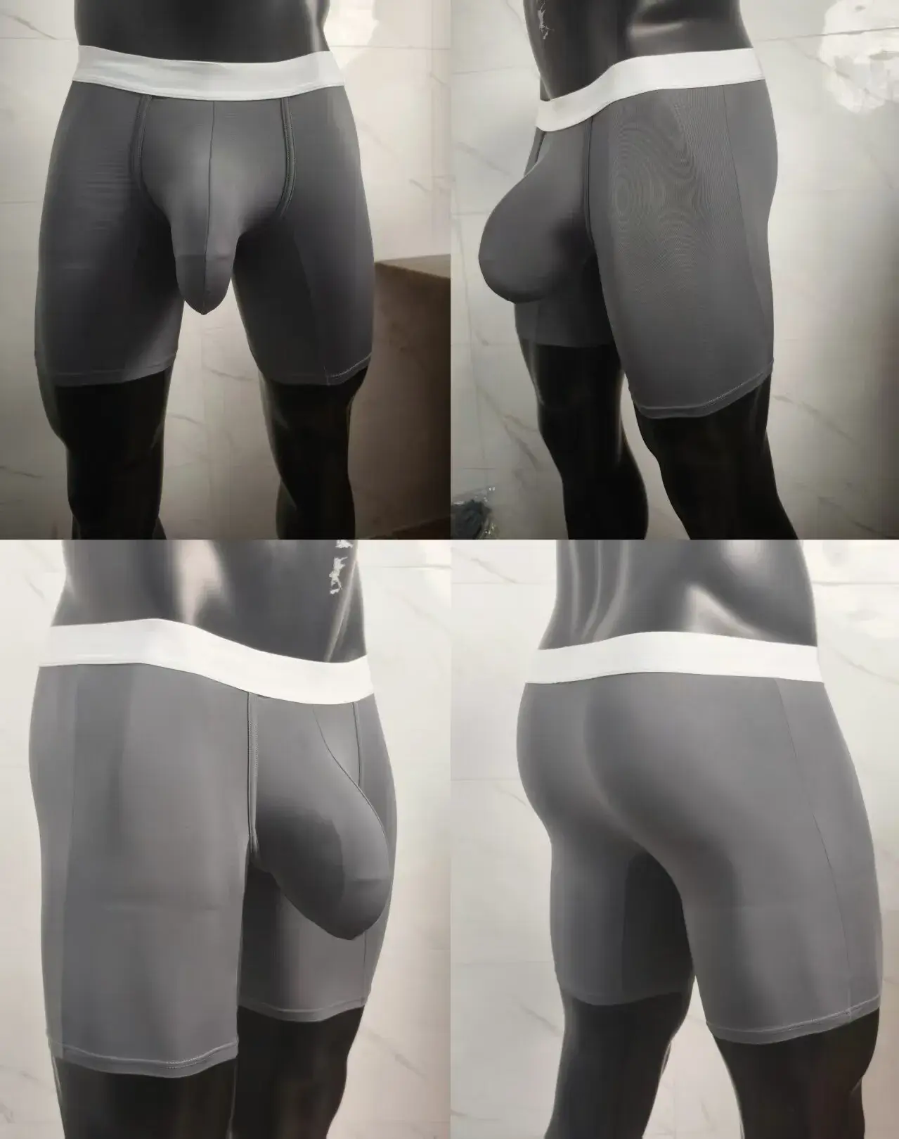 Herren-Boxershorts aus Eisseide, tiefer U-Konvexbeutel, atmungsaktiv, kühl, schnell trocknend, Sport-Laufunterwäsche, Anti-Scheuern, nahtlose Unterhose — image 25