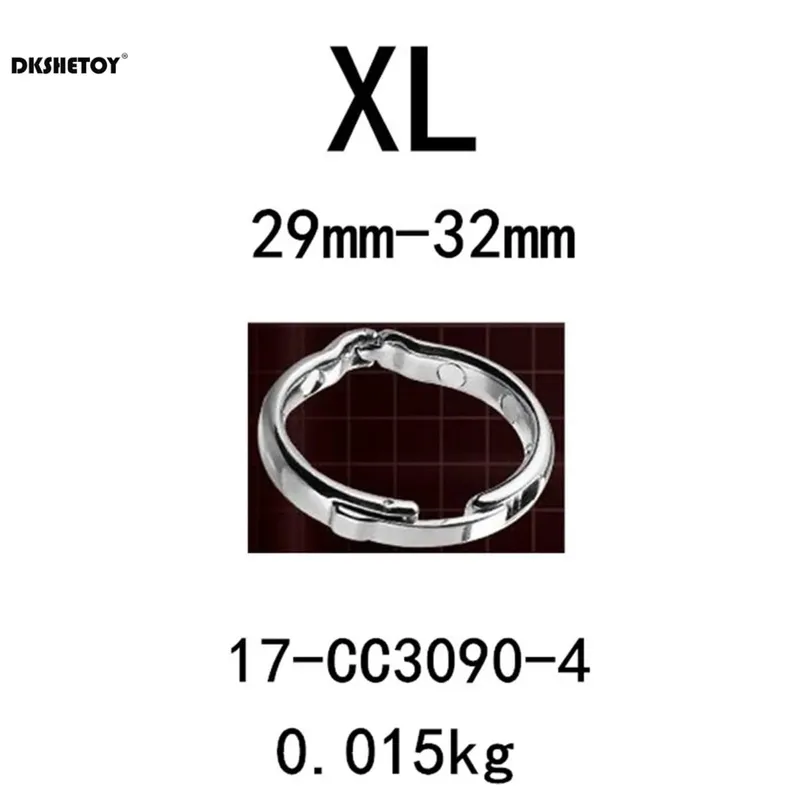 Metal S/M/L/XL Størrelse Forsinkelse Ejakulation Penis Bondage Ring Rustfrit Stål Mand Penis Lock Cock Ring Sæt Erektion Sexlegetøj til mænd — image 8