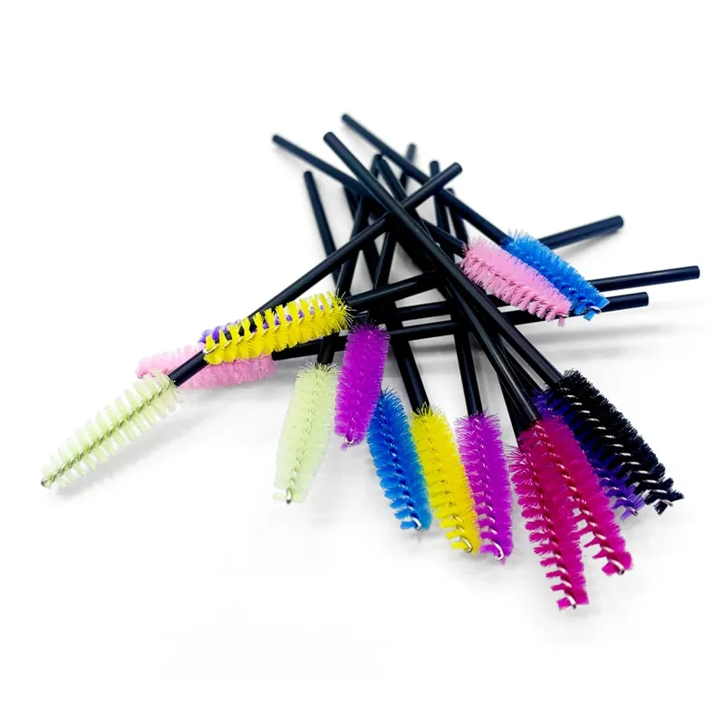 Einweg-Wimpernbürsten mit Kristalldiamantgriff, Wimpernbürste, Augenbrauen-Mascara-Stäbe, Wimpernverlängerungszubehör, Make-up-Werkzeuge