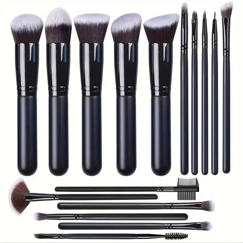 Juego de brochas de maquillaje profesional, 14-16 Uds., Kit de maquillaje Premium, base de pelo sintético, sombras de ojos potentes, herramientas de belleza para mezclar — image 1