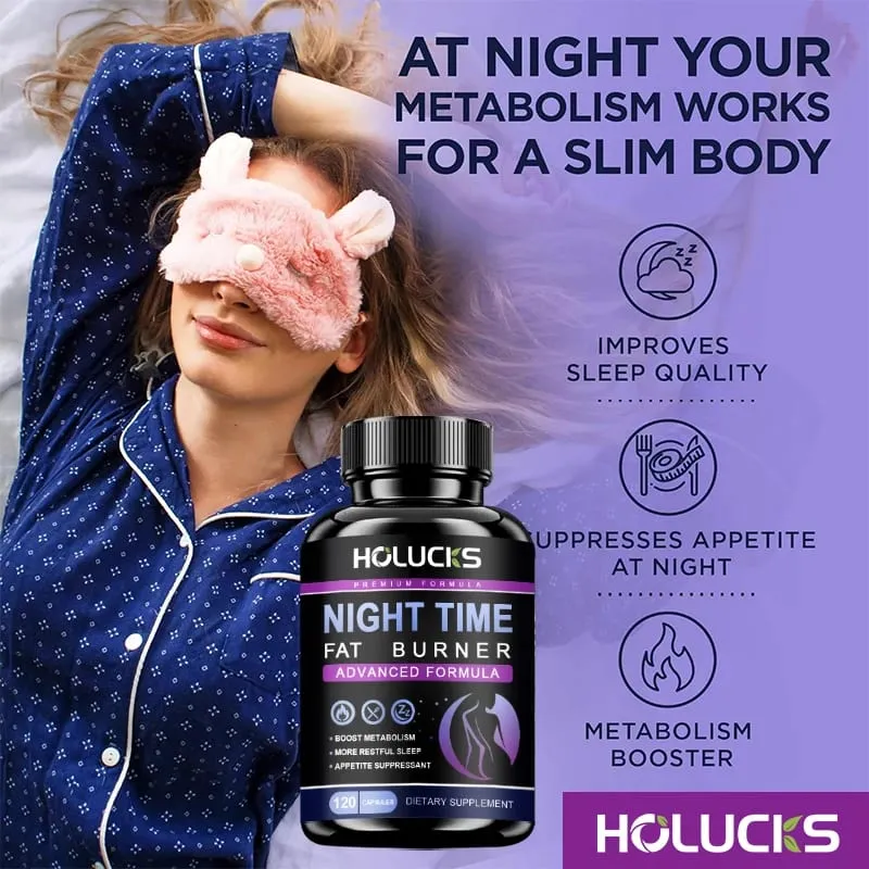 Bruciatore di grasso notturno extra potente Promuove un sonno veloce Aumenta il metabolismo e bilancia il cortisolo Riduce l'appetito notturno — image 5