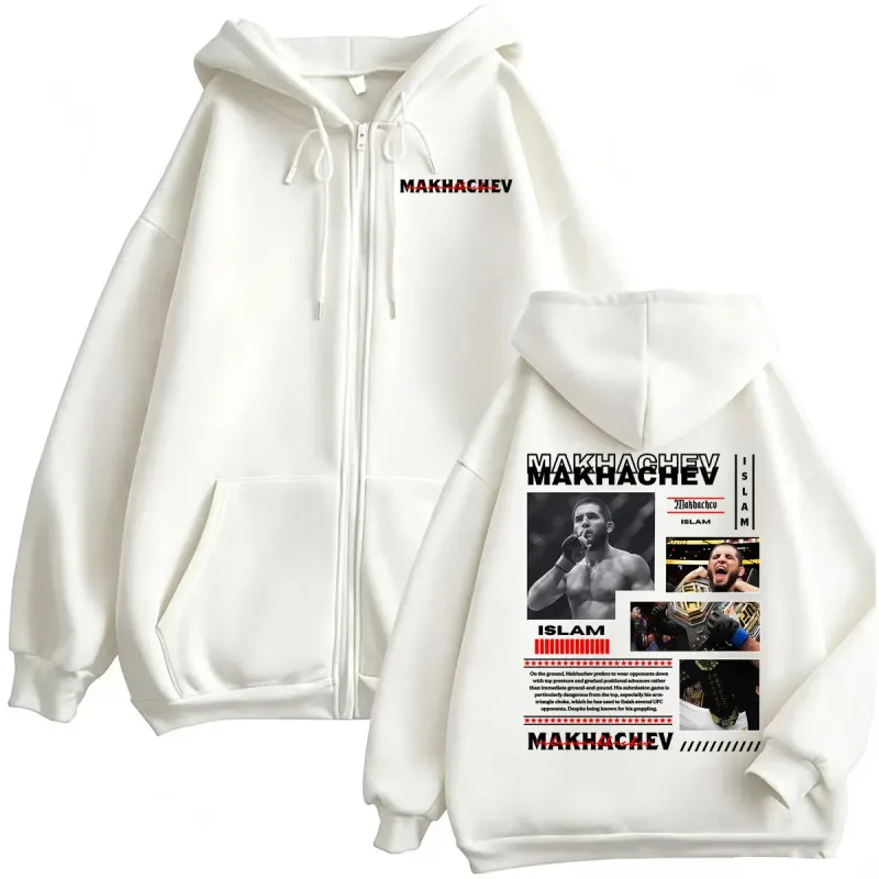 Limited Islam Makhachev Violence Aesthetic Sweatshirt Jacket Coats Men's Vintage Classic Zipper Hoodies Long Sleeve Zip Up Hoody