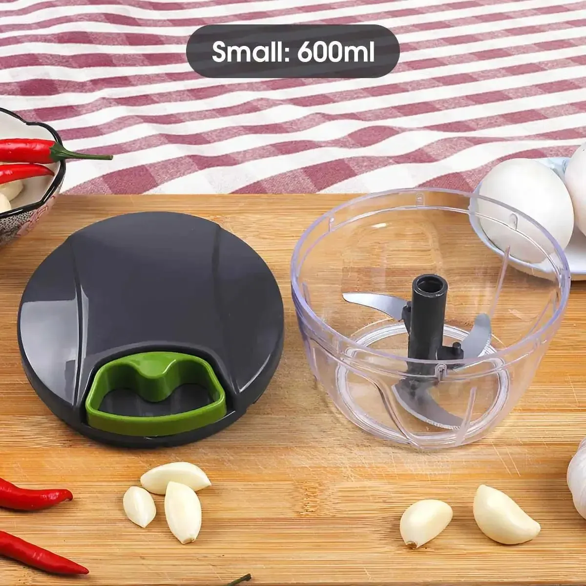 Hachoir alimentaire manuel de 1000ml, coupe-légumes, oignons, ail, Fruits, herbes, noix, robot culinaire de cuisine