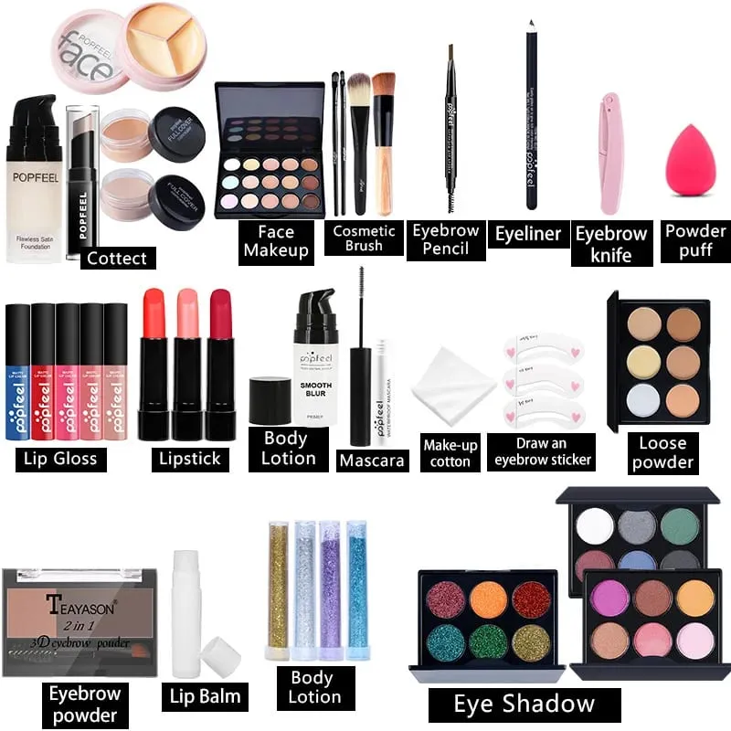 Women's All-In-One Makeup Kit Full Set - Eyebrow Eyeliner Eyeshadow Included Beauty Makeup Sets for Women — image 5