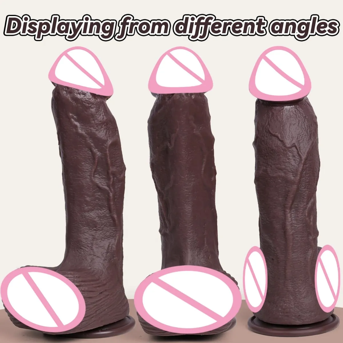 Kæmpe realistisk dildo dobbeltlags silikone penis blød stor pik 2 farver 4 størrelser til kvinder Onani sexlegetøj Voksen forsyninger — image 5