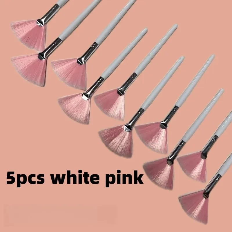 5/10pcs Fan Shape Foundation แปรงแต่งหน้า Multifunctional Facial Mask แปรงน้ำมันหอมระเหยผู้หญิงเครื่องมือแต่งหน้าความงามแปรง — image 13