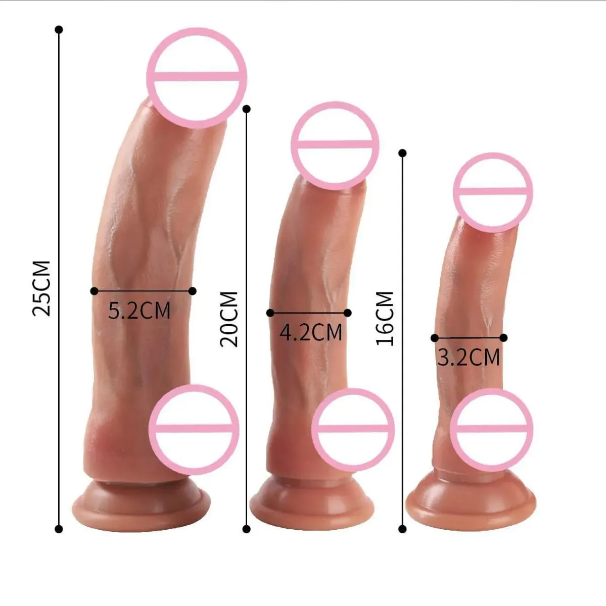 Soft Realistic Skin Feel Human Penis Levné Dildo Dvojitá silikonová přísavka Thick Dick Anální sexuální hračky Muži Ženy Gay Strapon Cock — image 6