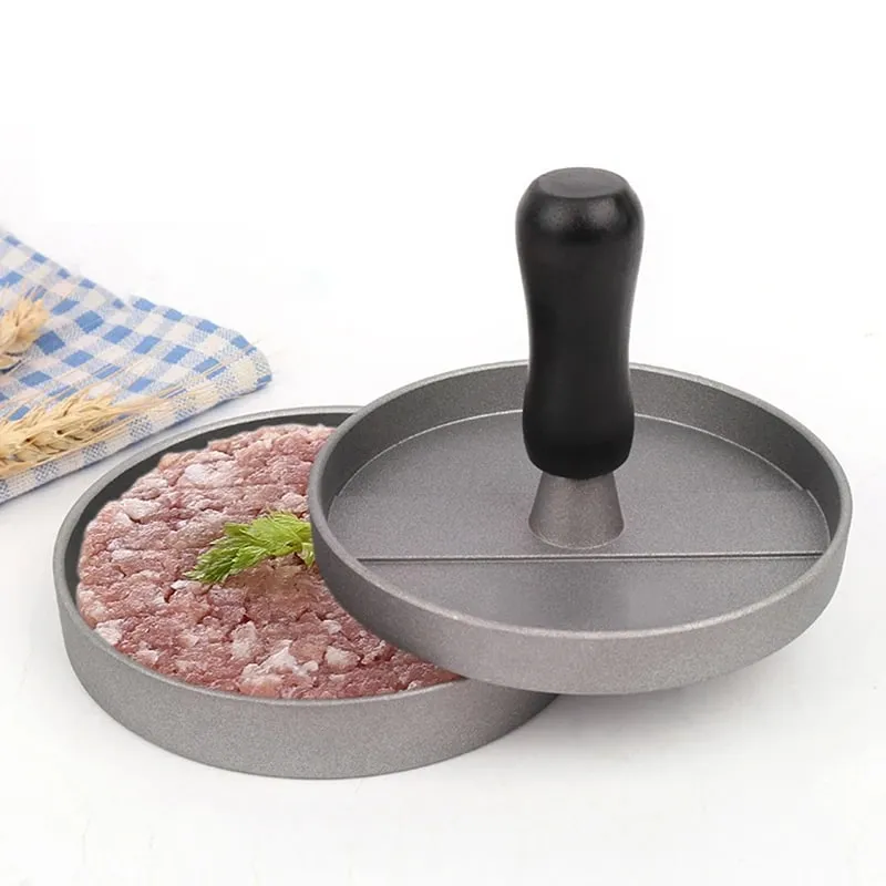 Burger Press Stainless Steel Smash Hamburger Presses Meat Mold for Deli Meats Kitchen Accessories Patties Meat Masher Circular — image 10