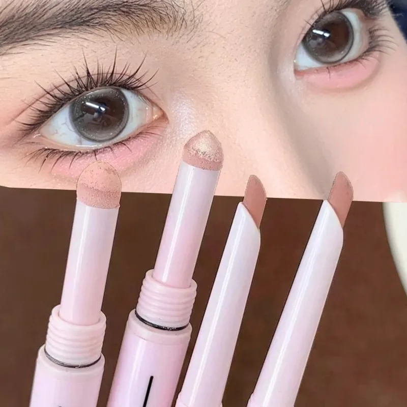 Double-end Lying Silkworm Eyeliner Pencil Glitter Matte Aegyo Sal Pen Brightening Cream Highlight Shadow Pen Contour Eye Makeup — image 1