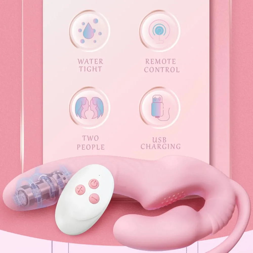 Trägerloser Umschnalldildo, Vibrator, Analplug, Massagegerät, Lesben, 3-in-1-Vibrator, G-Punkt, stimuliert die Klitoris, Sexspielzeug für Paare — image 3