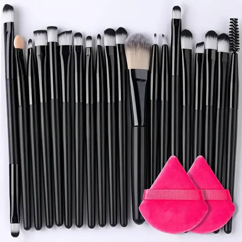 Conjunto de pincéis de maquiagem, 20 peças, sombra, corretivo, base, corretivo, pincel de mistura, macio, fofo, ferramenta de beleza feminina, kit de pincéis de maquiagem