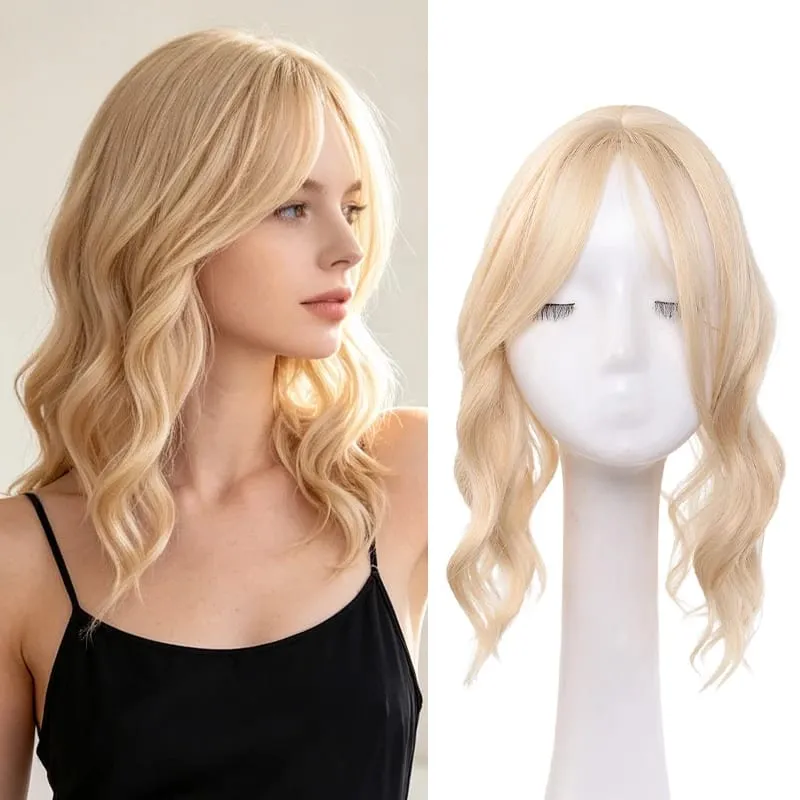 High Quality Synthetic Water Wave Wig Topper Middle Part With Natural Shine Easy To Apply For Quick Volume Boost. — image 12