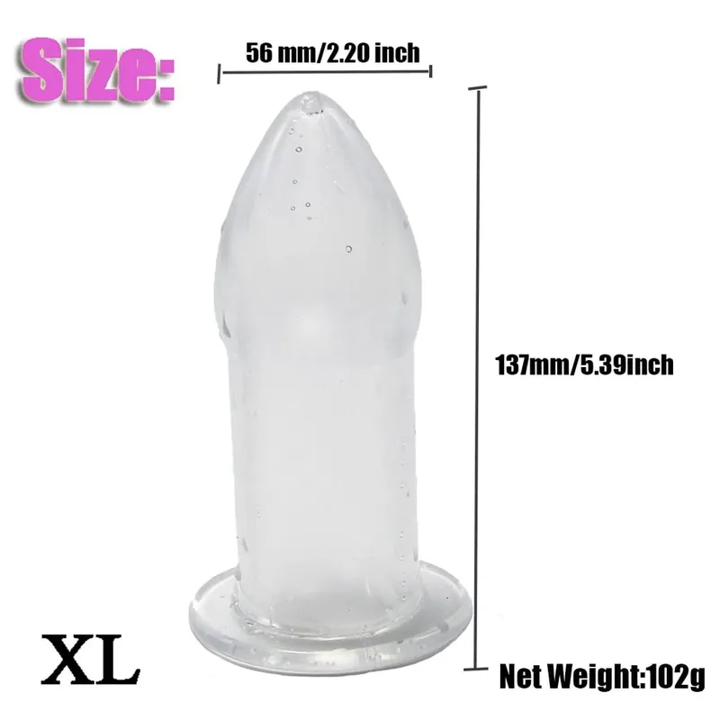 Hollow Anal Butt Plug Vaginal Dildo Speculum Peeking Vagina Expander Tunnel Anus Dilator Enema Adult Sex Toys for Women Gay Men — image 11