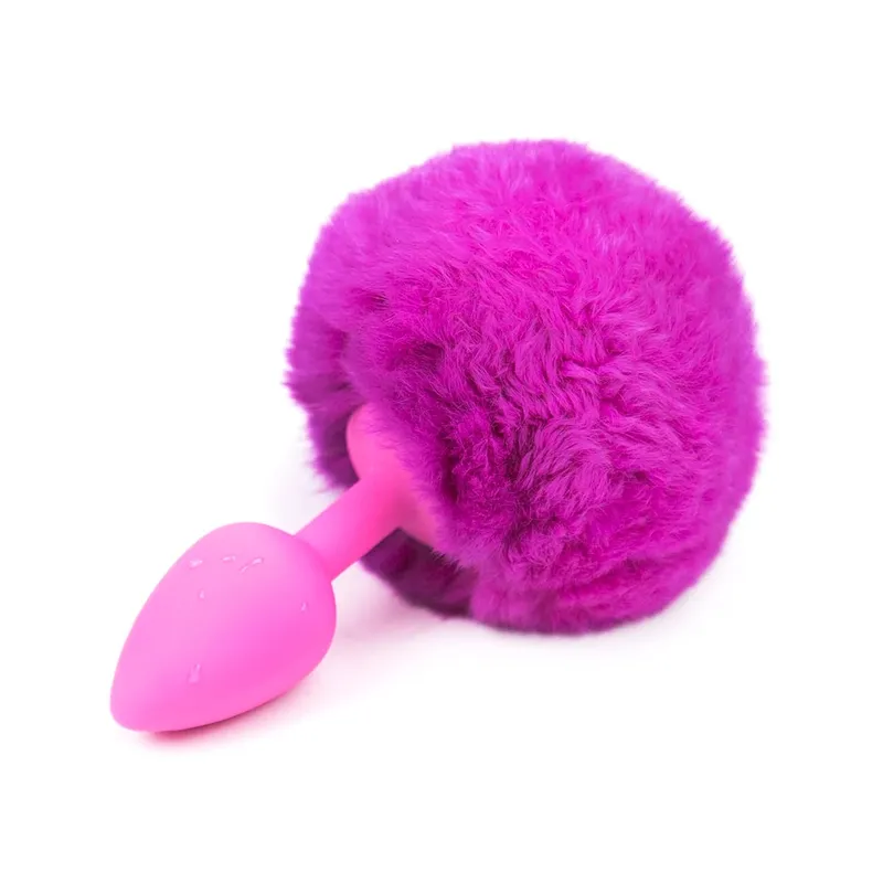 Slicone Butt Plug Behåret Bunny Tail Kanin Hale Glat Anal Plug Cosplay Sødt sexlegetøj til kvinder Erotisk voksenlegetøj Sexprodukter — image 11