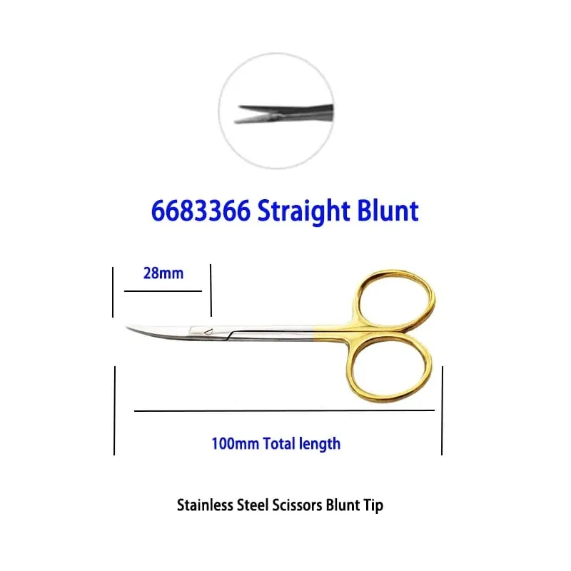 Forbici ad anello rivestite in oro per uso non medico Strumenti di riparazione domestica Hi Eye — image 3