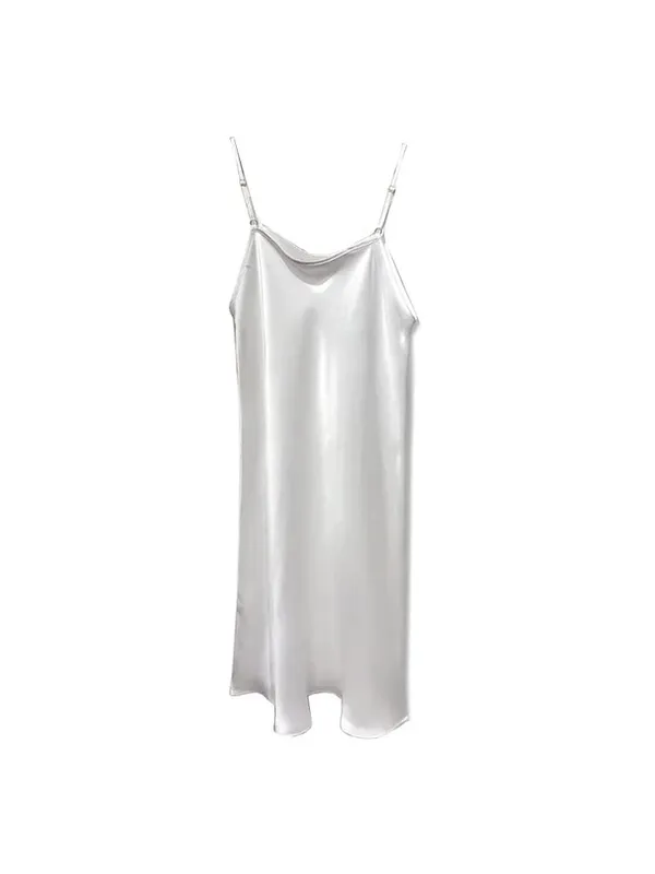 SuyaDream – Mini robe en soie véritable pour femme, 19mm, sans manches, couleur unie, bretelles Spaghetti, vêtements de nuit élégants et chics, 100%, 2025 — image 8