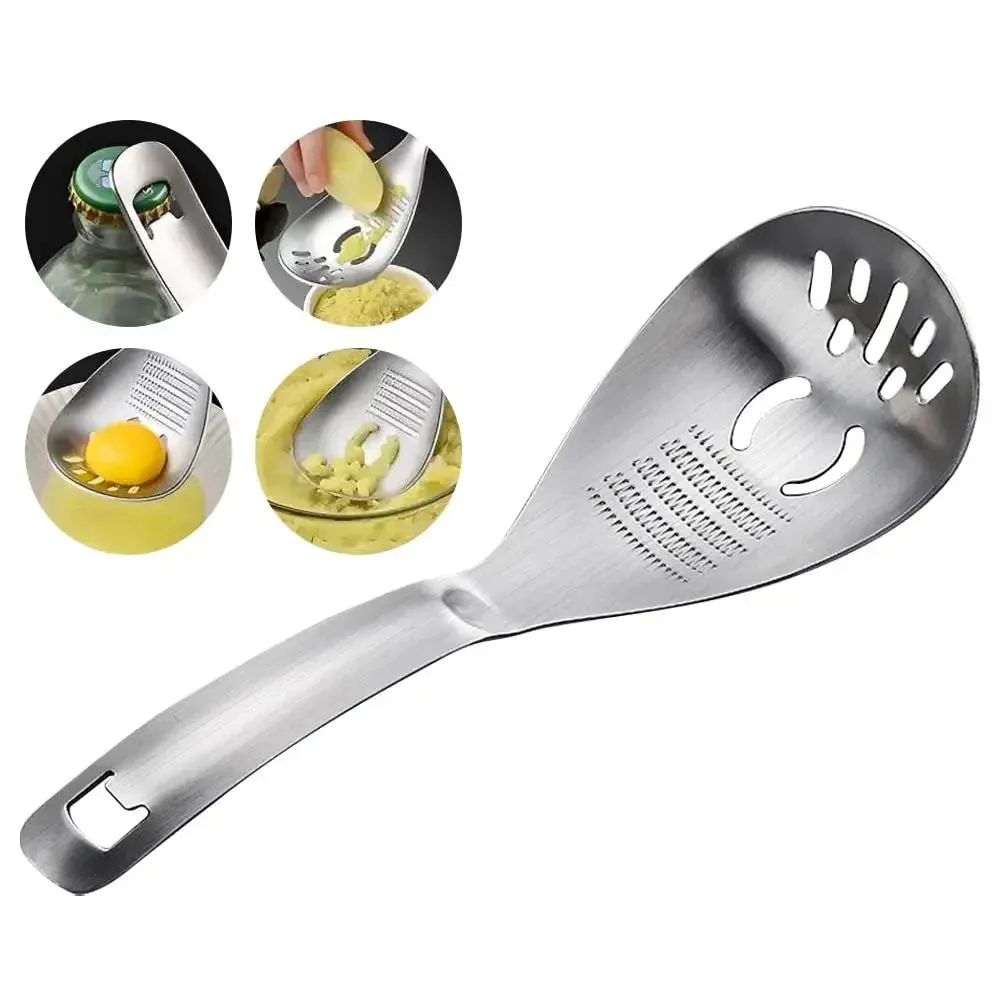 Râpe à ail et gingembre en acier inoxydable, cuillère à broyer multifonctionnelle, séparateur de soupe aux œufs, ustensiles de cuisine — image 8