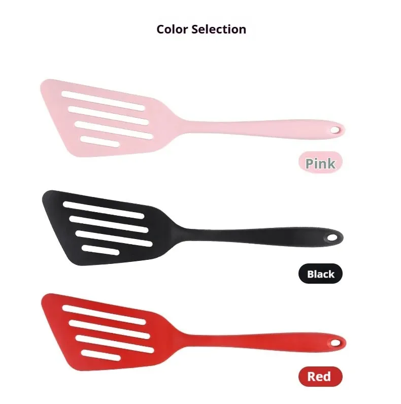 1PCS Küche Nicht-Stick Silikon Spatel Gebratener Fisch und Ei Kochen Auslaufsicher Spatel Hohe Temperatur Silikon geschirr — image 9
