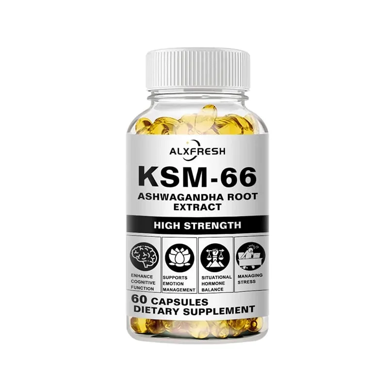 Ashwagandha Capsules Support Stress Relief and Mood Deep Sleep Increased Strength Endurance Muscle Growth and Hormone Balance