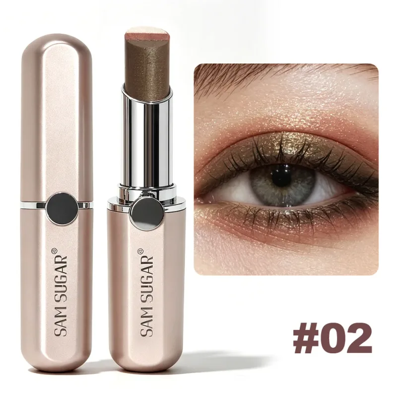 Aegyo Sal Aufhellender Highlighter-Lidschatten-Make-up, 3-Farben-Farbverlauf-Perlglanz-Lidschattenstift, wasserfest, weicher Glanz, Schimmer — image 10